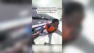 IShowSpeed shows off his 2-hand curve bowling strategy to always get ...