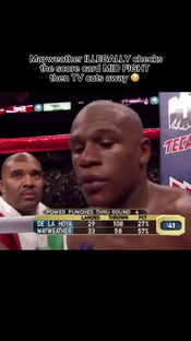 Floyd Mayweather was nervous about the score and did the forbidden… ...