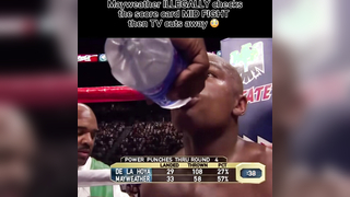 Floyd Mayweather was nervous about the score and did the forbidden… ...