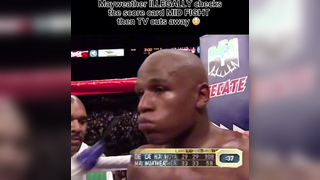 Floyd Mayweather was nervous about the score and did the forbidden… ...