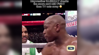 Floyd Mayweather was nervous about the score and did the forbidden… ...