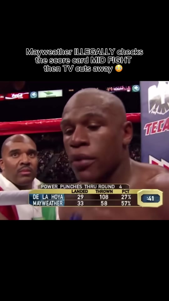 Floyd Mayweather was nervous about the score and did the forbidden… ...