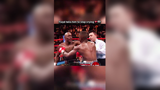 When Floyd Mayweather told his opponent to stop crying #fyp #floyd...