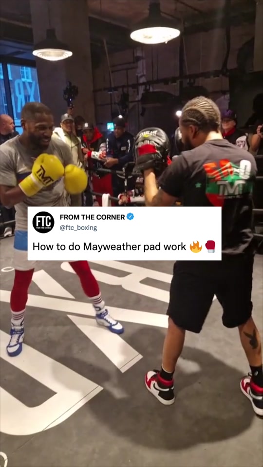CAN YOU DO IT? Save for later - Mayweather-style padwork is about pra...