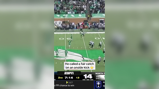 Unusual fair catch #cfb #collegefootball #football #northtexas #navy