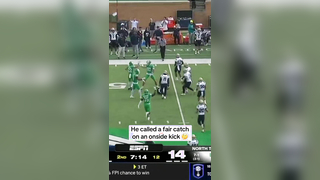 Unusual fair catch #cfb #collegefootball #football #northtexas #navy