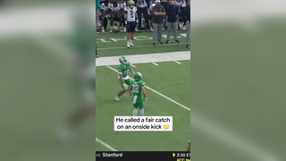 Unusual fair catch #cfb #collegefootball #football #northtexas #navy