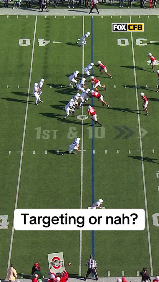 Was this targeting or nah by Caleb Downs? #cfb #collegefootball #bi...