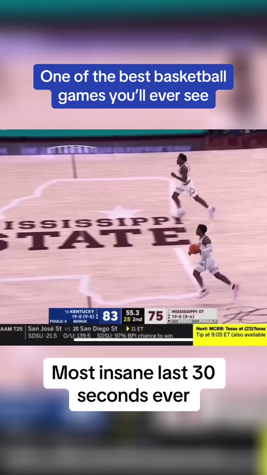 This is college basketball 🫣 #collegebasketball #kentucky #mississipp...