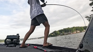 Fish was easily a 6-8 pounder love when this happens #bassfishing #...