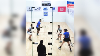 Some action at the XXXV IRF World Junior Racquetball Championships Gu...