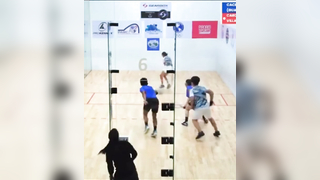 Some action at the XXXV IRF World Junior Racquetball Championships Gu...