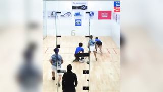 Some action at the XXXV IRF World Junior Racquetball Championships Gu...