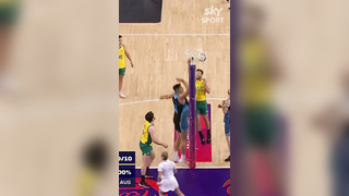 Junior Levi to the hoop with AUTHORITY! #netball #nzmen #transtasma...