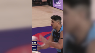 Junior Levi to the hoop with AUTHORITY! #netball #nzmen #transtasma...