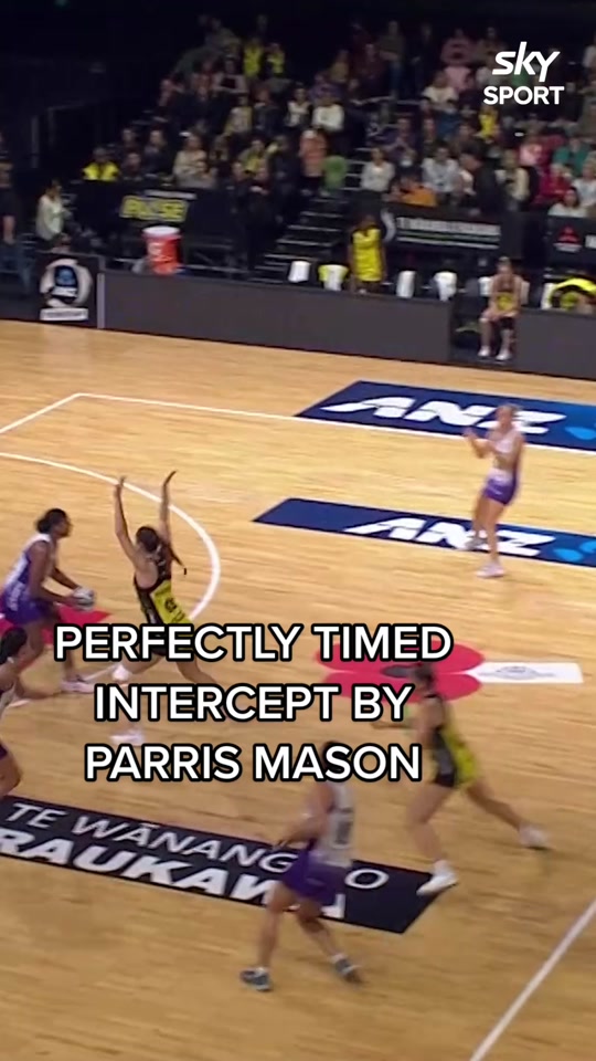 “Parris Mason soaring, Pulse scoring” #netball #skysportnz #anzpre...