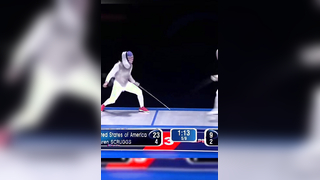 Lauren Scruggs ?? hits a clean behind the head riposte. #Fencing #E...