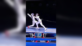 Lauren Scruggs ?? hits a clean behind the head riposte. #Fencing #E...