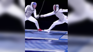 Lauren Scruggs ?? hits a clean behind the head riposte. #Fencing #E...