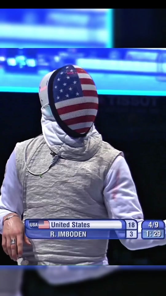 There it is Meet Race Imboden 🇺🇸 American foil fencer, three-time...