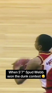 When 5'7" Spud Webb won the dunk contest #nba #dunk #basketball