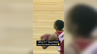 When 5'7" Spud Webb won the dunk contest #nba #dunk #basketball