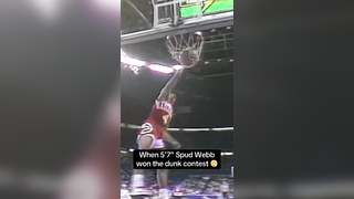 When 5'7" Spud Webb won the dunk contest #nba #dunk #basketball