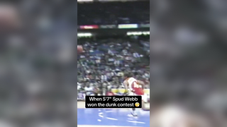 When 5'7" Spud Webb won the dunk contest #nba #dunk #basketball