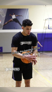 Craziest dunk ever? @isaiahrivera1 #dunkademics #dunk #dunkcontest #b...
