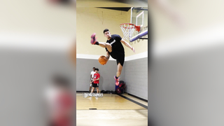 Craziest dunk ever? @isaiahrivera1 #dunkademics #dunk #dunkcontest #b...