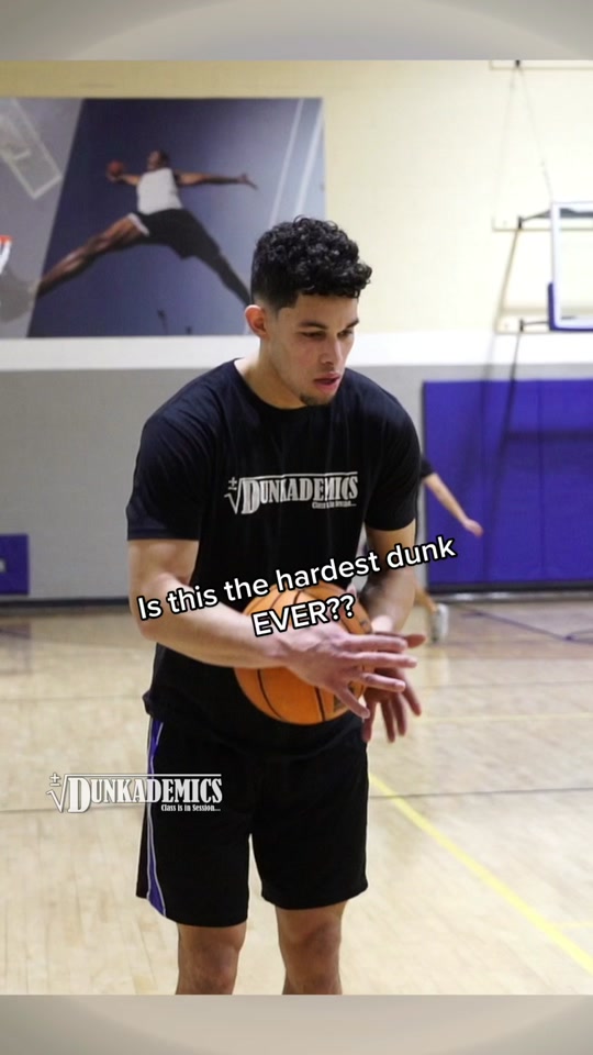 Craziest dunk ever? @isaiahrivera1 #dunkademics #dunk #dunkcontest #b...