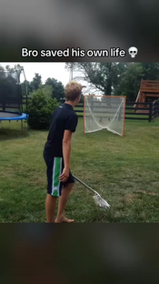 Close call #lacrosse #lax #sports #backyard #closecall
