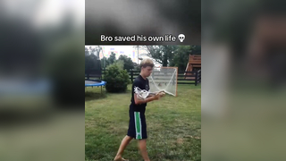 Close call #lacrosse #lax #sports #backyard #closecall