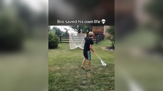 Close call #lacrosse #lax #sports #backyard #closecall