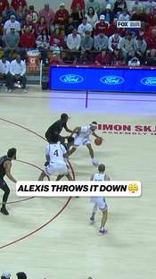 Sam Alexis with a jam for the Hoosiers #ncaabasketball #collegebask...