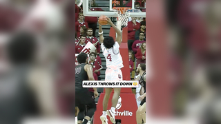 Sam Alexis with a jam for the Hoosiers #ncaabasketball #collegebask...