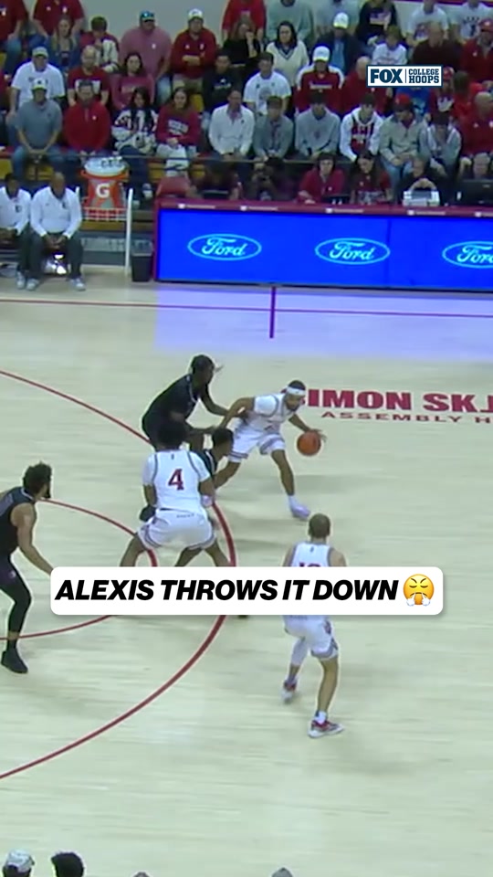 Sam Alexis with a jam for the Hoosiers #ncaabasketball #collegebask...