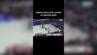 The Hoosier were dunking everything tonight #indiana #hoosiers #baske...