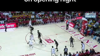 The Hoosier were dunking everything tonight #indiana #hoosiers #baske...