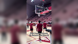 Lamar Wilkerson & Tucker DeVries warming up prior to their matchup a...