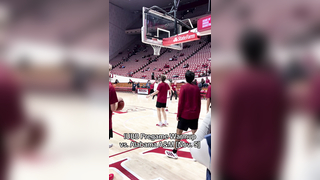 Lamar Wilkerson & Tucker DeVries warming up prior to their matchup a...