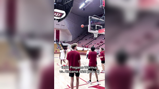 Lamar Wilkerson & Tucker DeVries warming up prior to their matchup a...