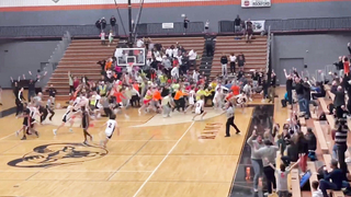 Rockford High School basketball player hits half-court buzzer-beater