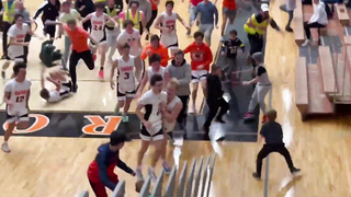 Rockford High School basketball player hits half-court buzzer-beater