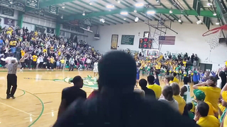 BUZZER BEATER! Incredible half-court shot wins playoff game in Arizona high school basketball