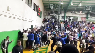 BUZZER BEATER! Incredible half-court shot wins playoff game in Arizona high school basketball
