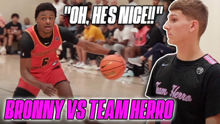 Bronny James vs Tyler Herro's EYBL Team!! Gets Busy at Peach Jame w/ CP3 Watching