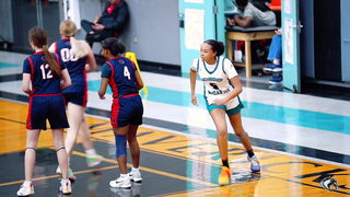 Freshman Aubreigh Pumphrey Solomon Shines in Varsity Home Opener With 21 Points in 32-Point Victory