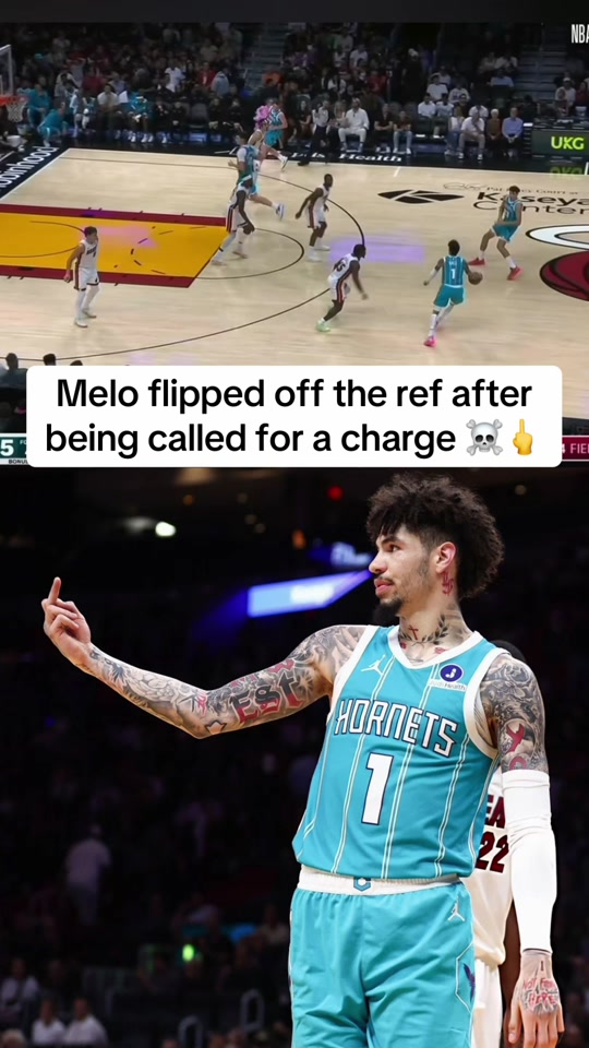 LaMelo Ball lets the ref know how he really feels.