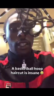 Basketball hoop haircut is wild